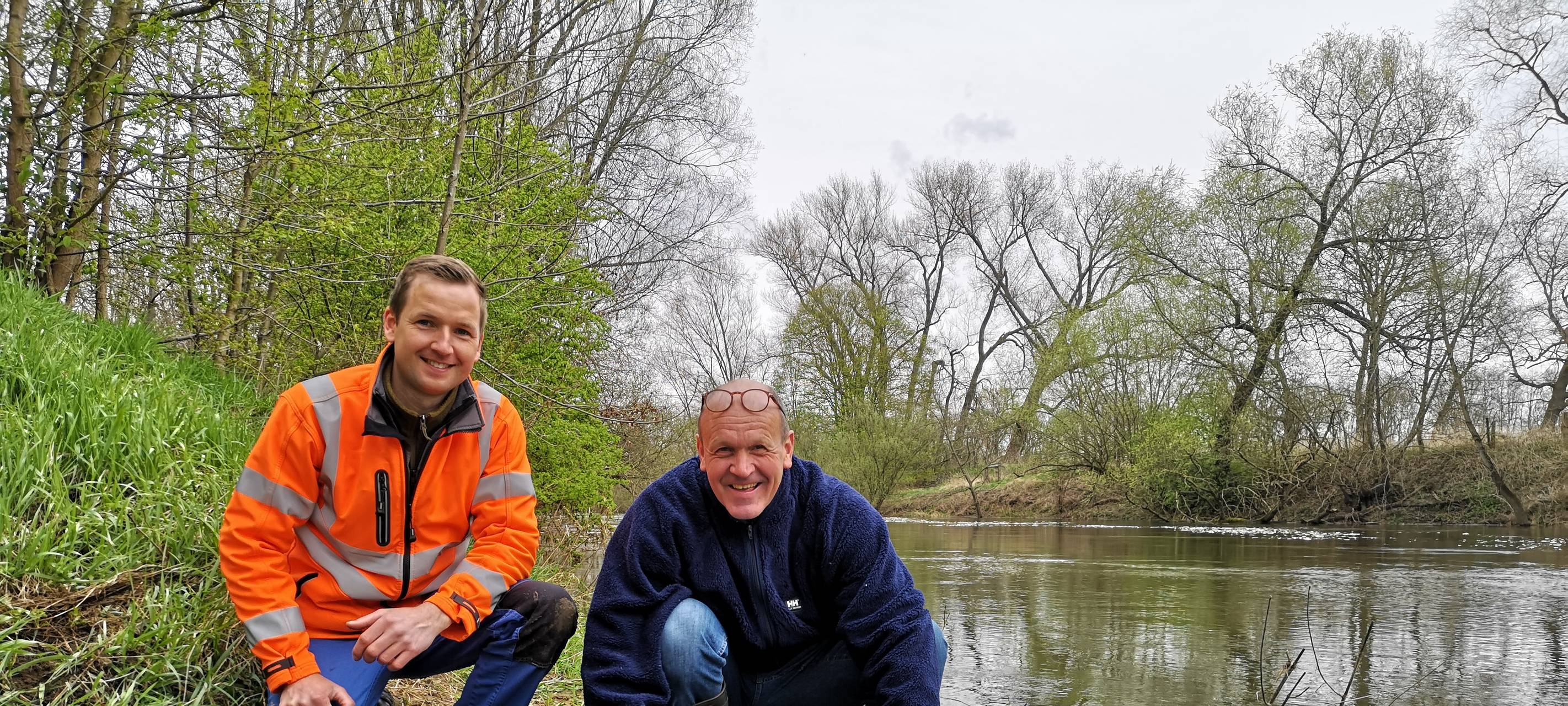 Aal-Besatz in der Lippe in Hamm