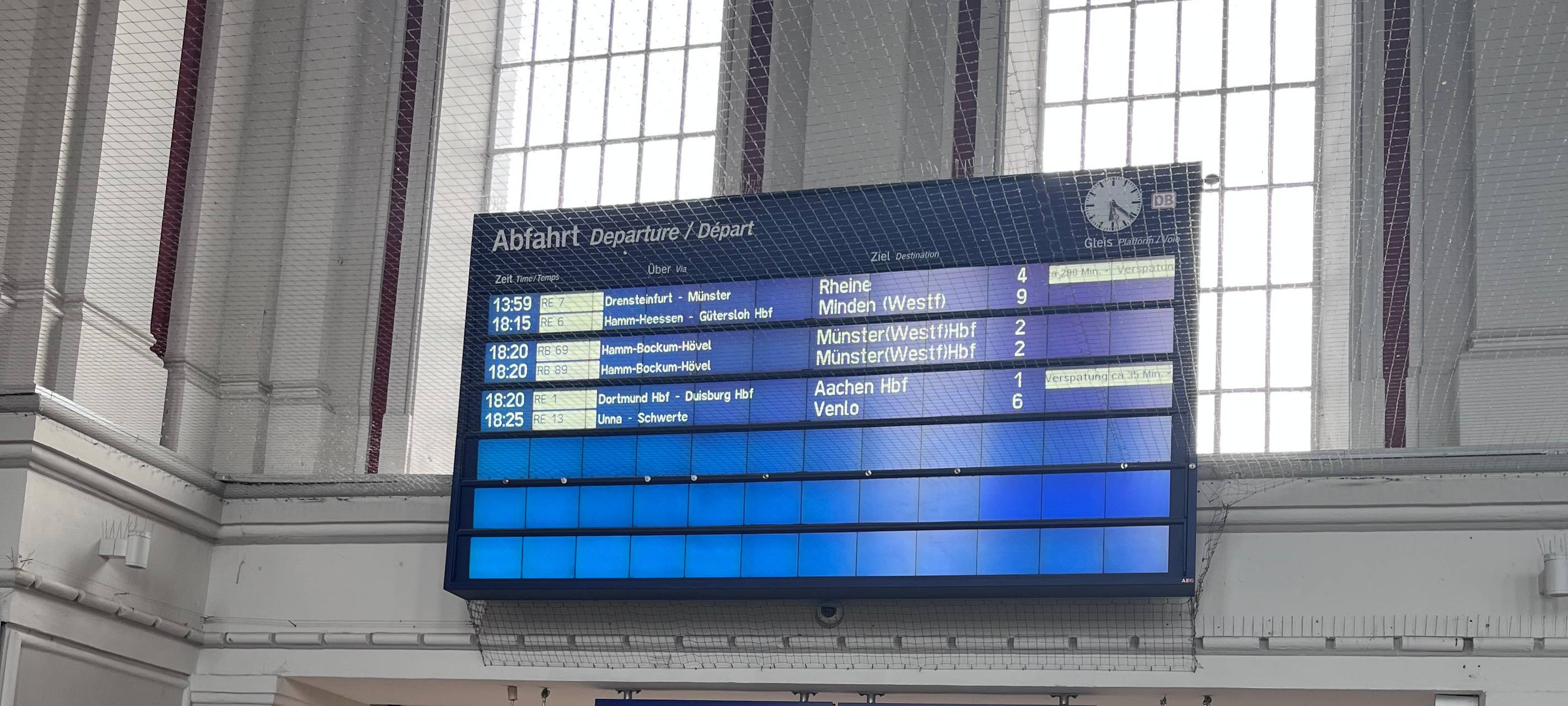 Bauarbeiten auf der Bahnstrecke Hamm-Münster