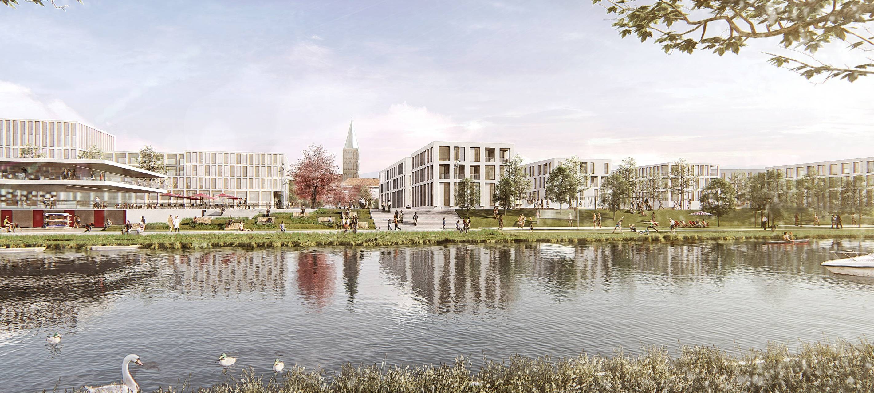 So könnte die Kanalkante in der Innenstadt aussehen.