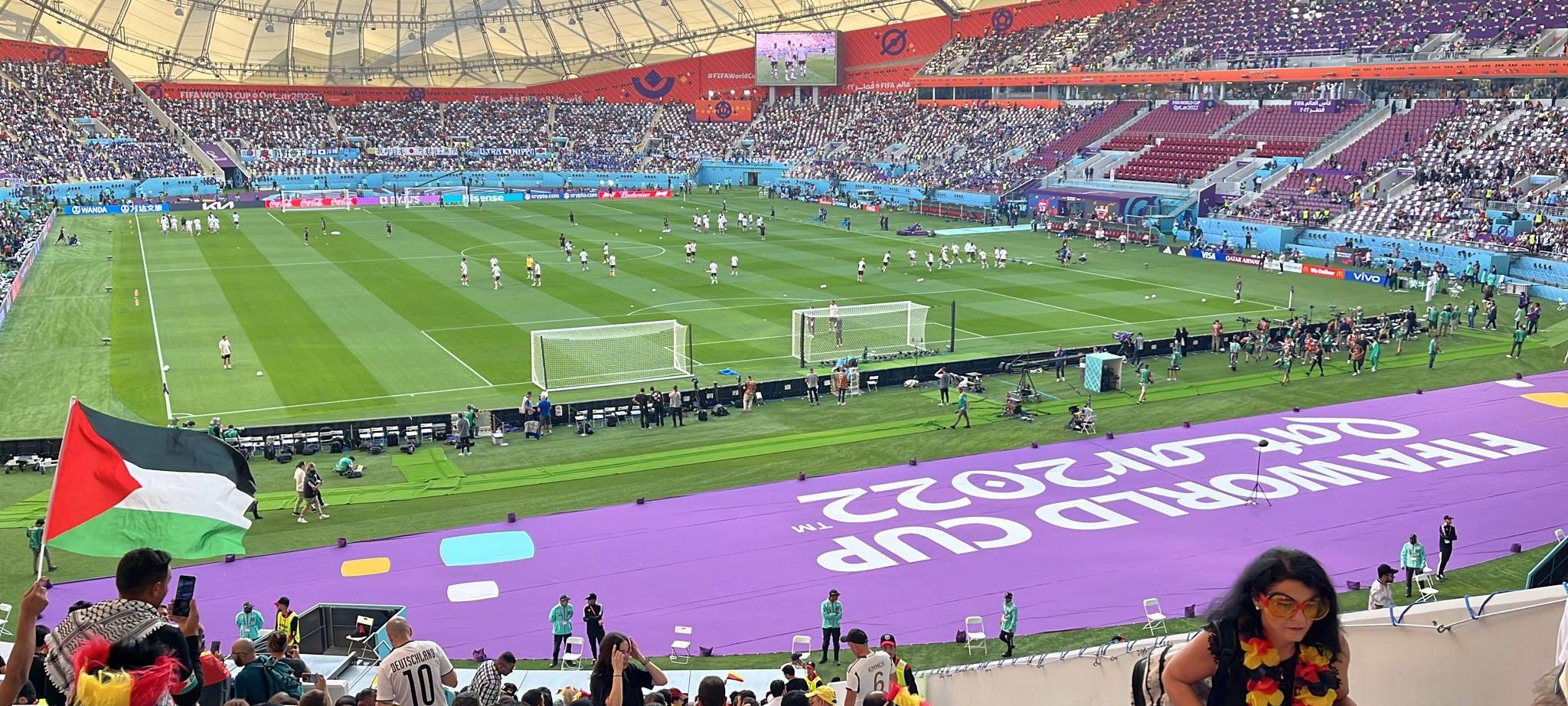 WM-Stadion in Katar vor dem Spiel der Deutschen Nationalmannschaft