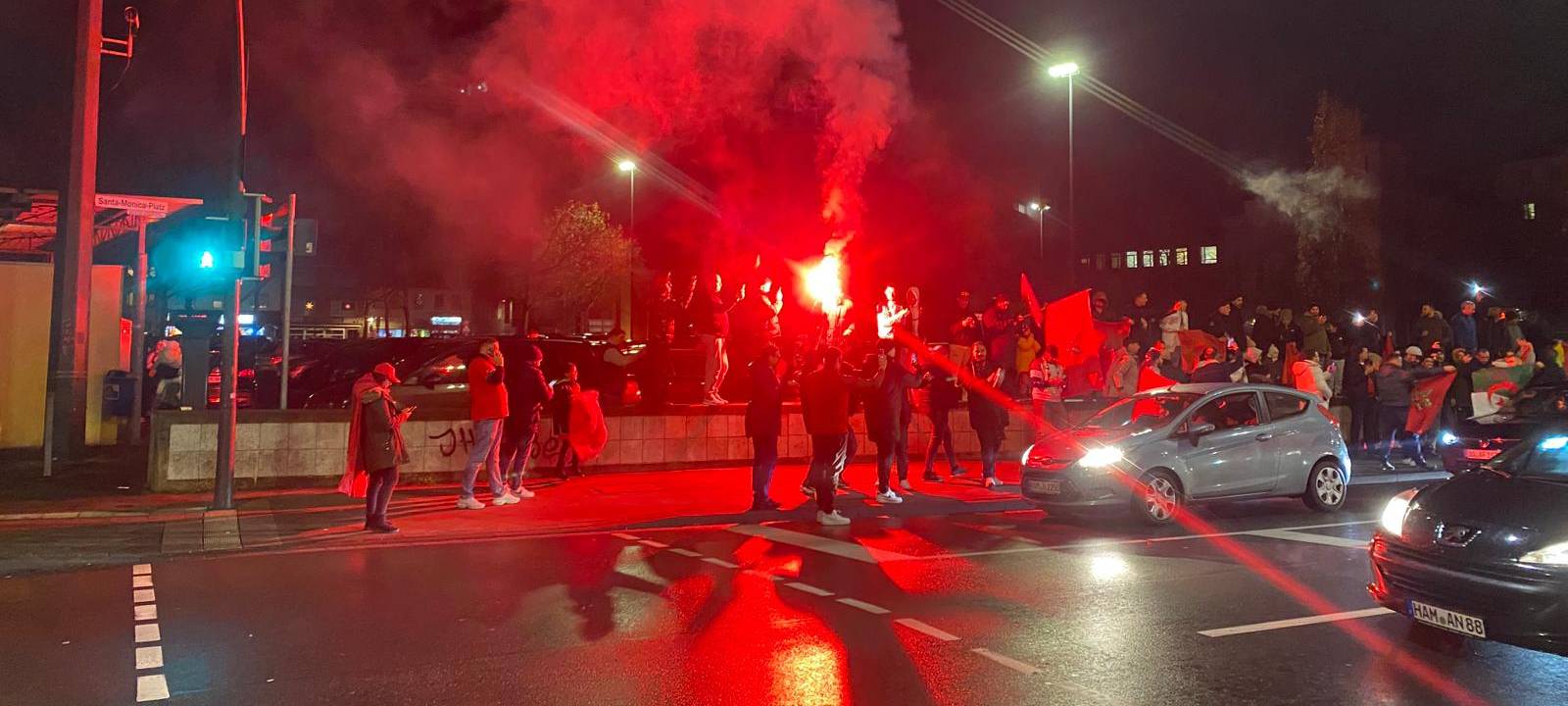 Hunderte Marokko-Fans in Hamm jubeln