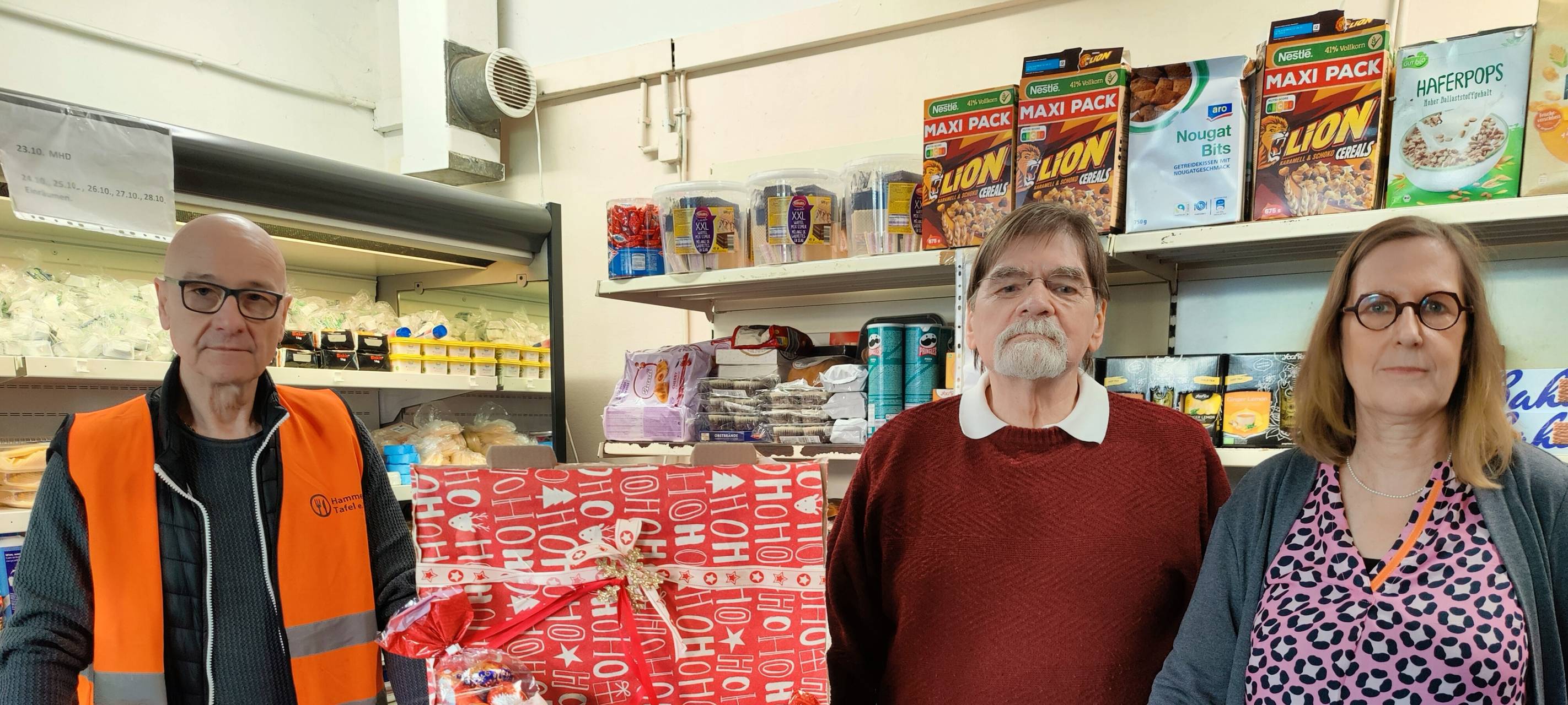 Die Hammer Tafel mit ihrem Weihnachtsparkt.
