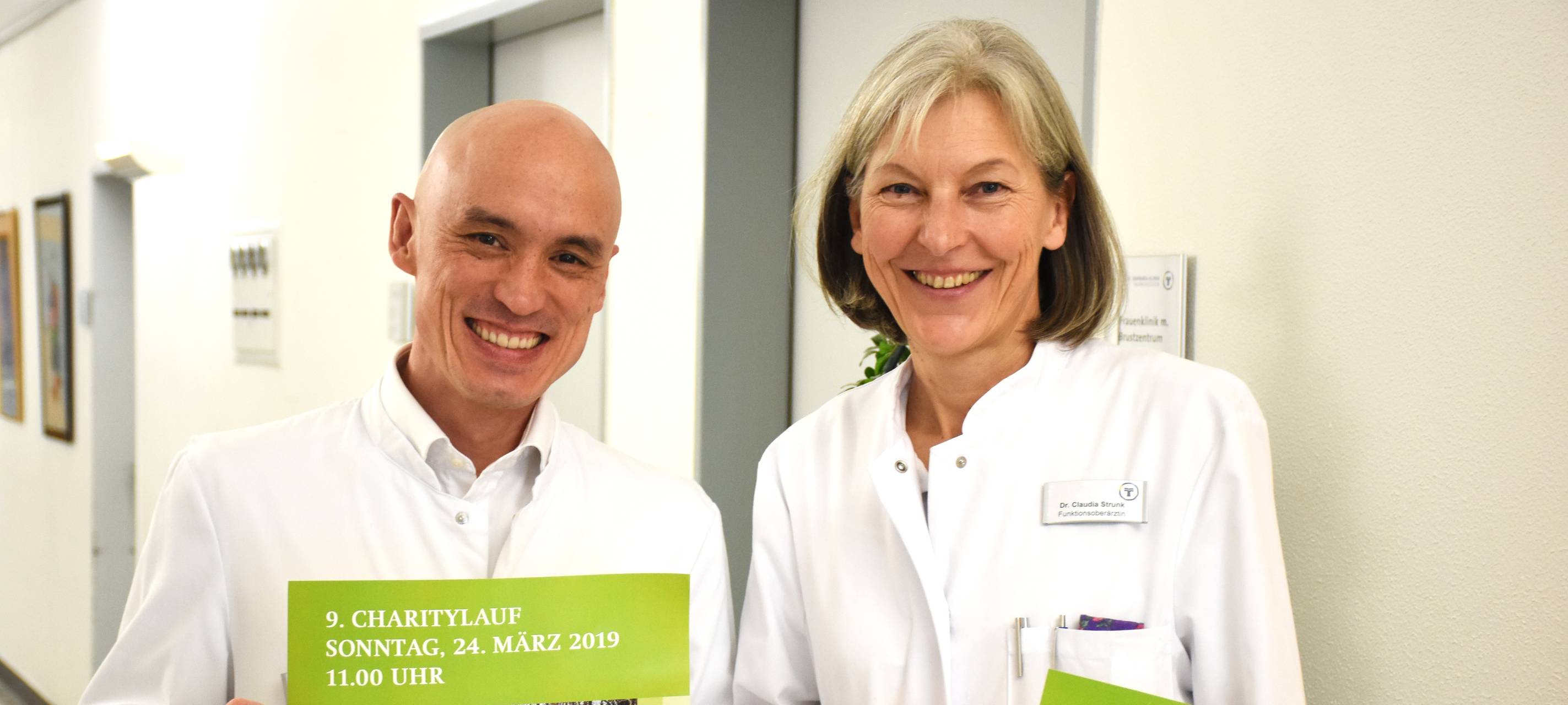 Laufen und Zeichen setzen