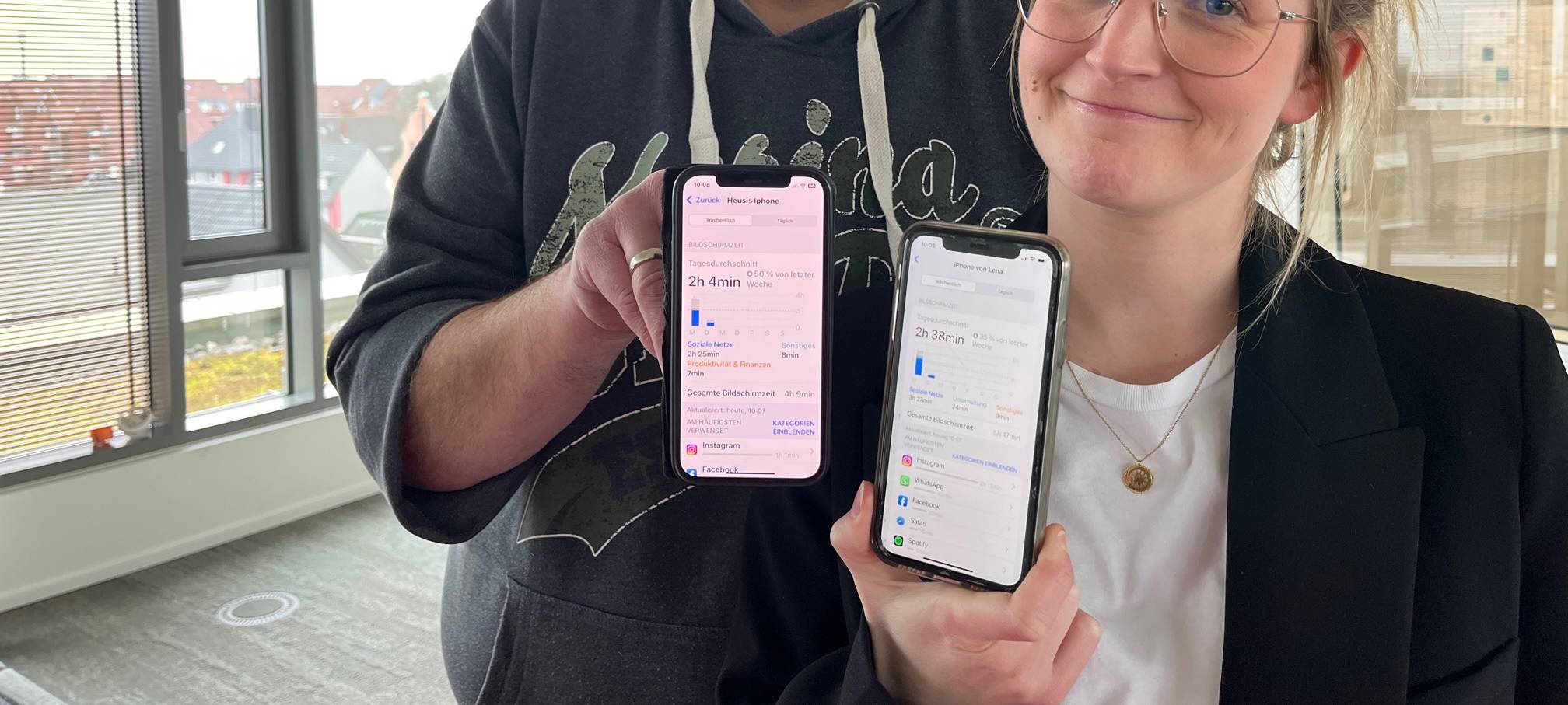 Hamm verbringt viel Zeit am Handy
