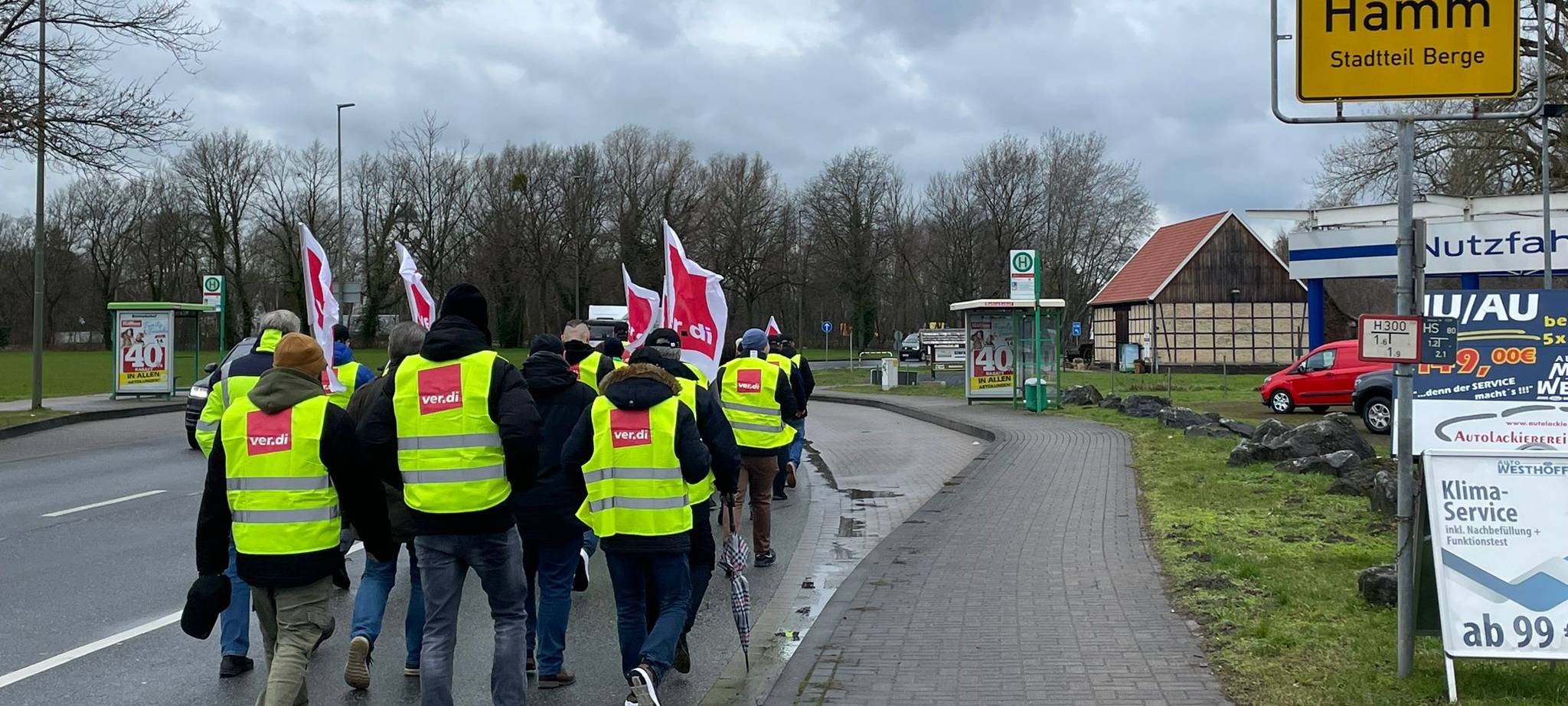 Streik: Mülltonnen und Busse in Hamm blieben stehen