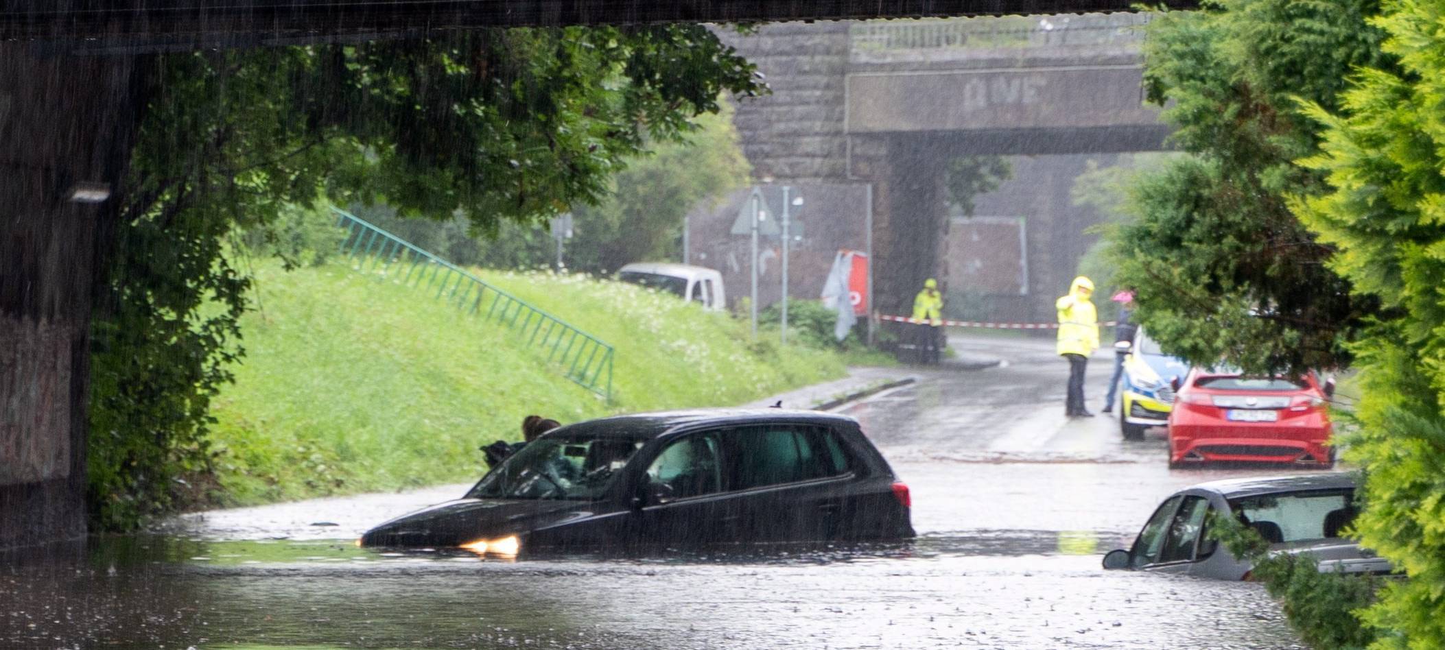 Unwetter in Hamm sorgt für überflutete Straßen