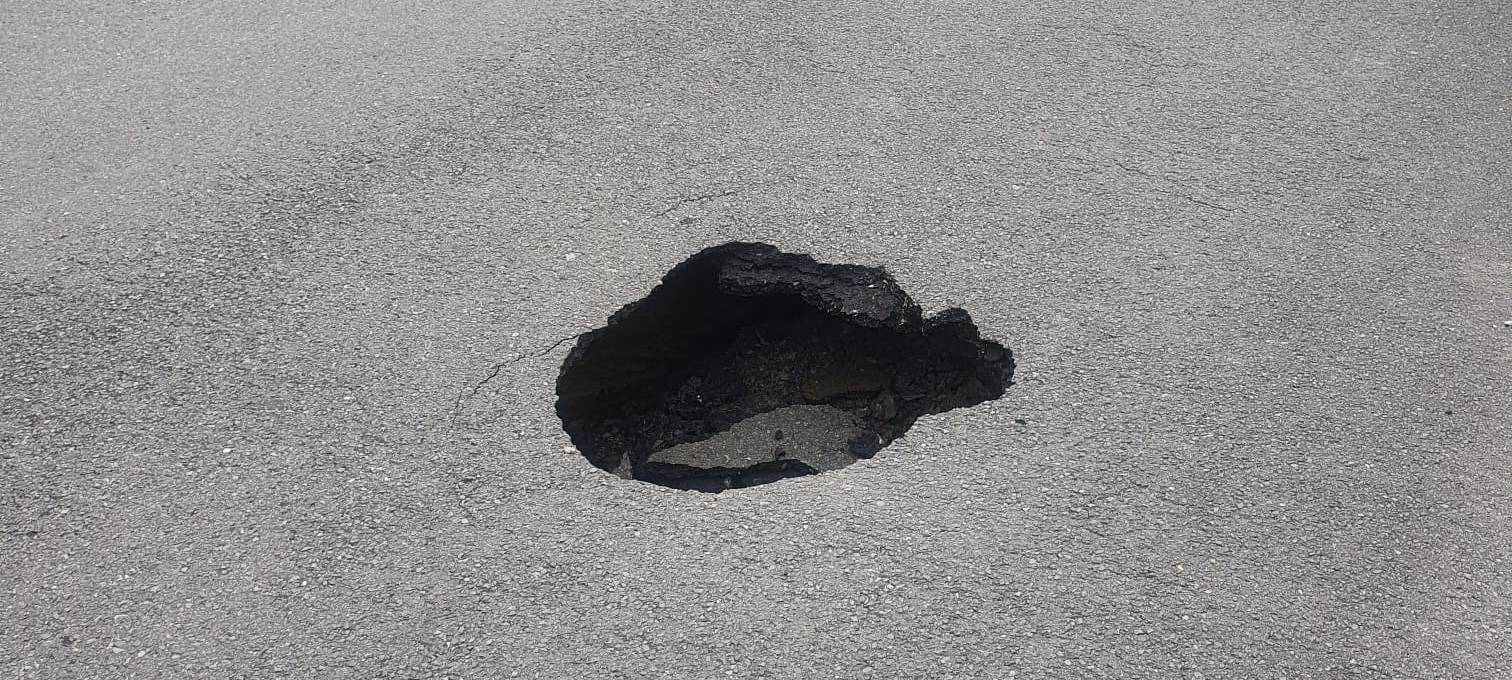 Loch auf dem Julienweg in Hamm-Werries