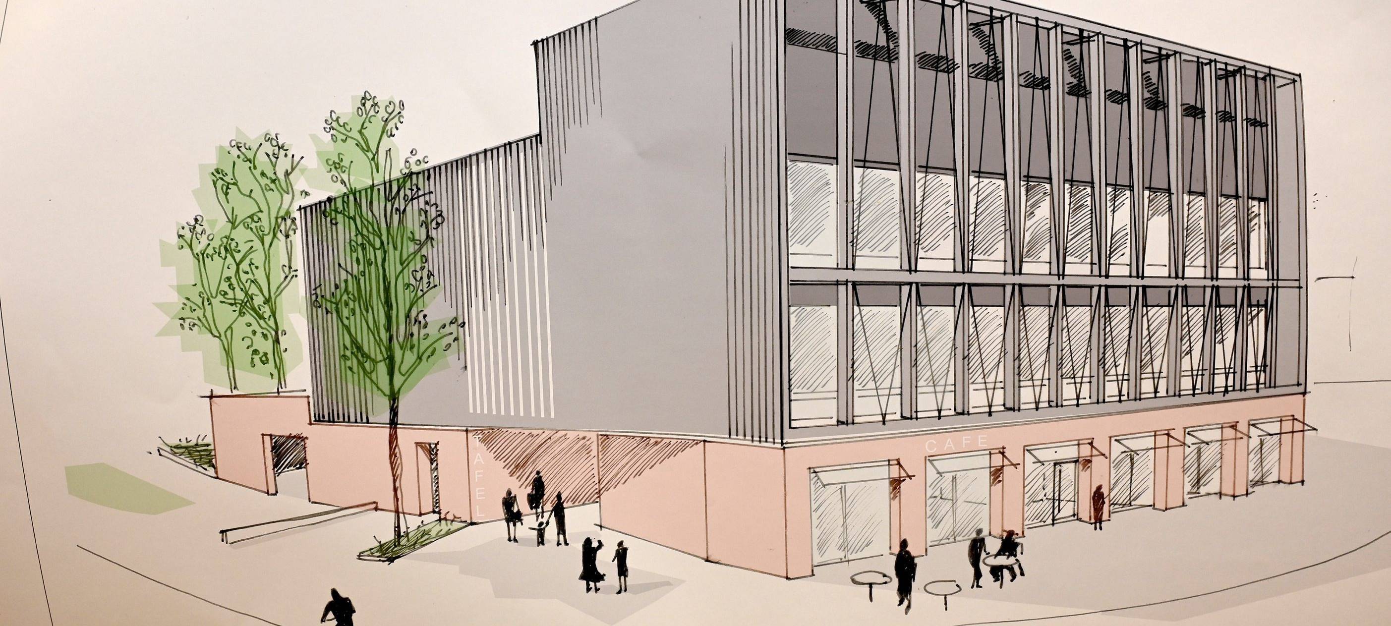 Skizze de neuen Trägerhauses