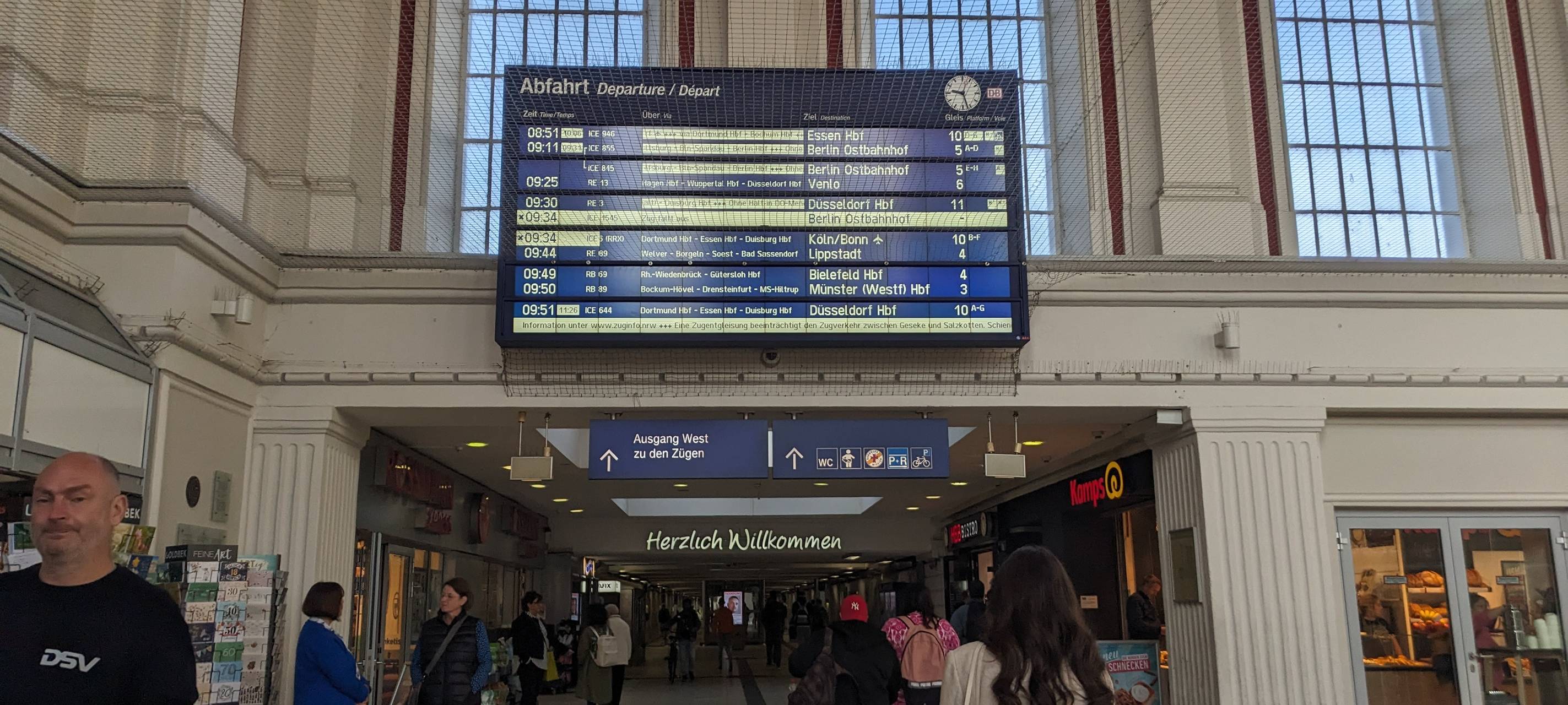 Streckensperrungen bei der Bahn: Weiter Probleme ab Hamm