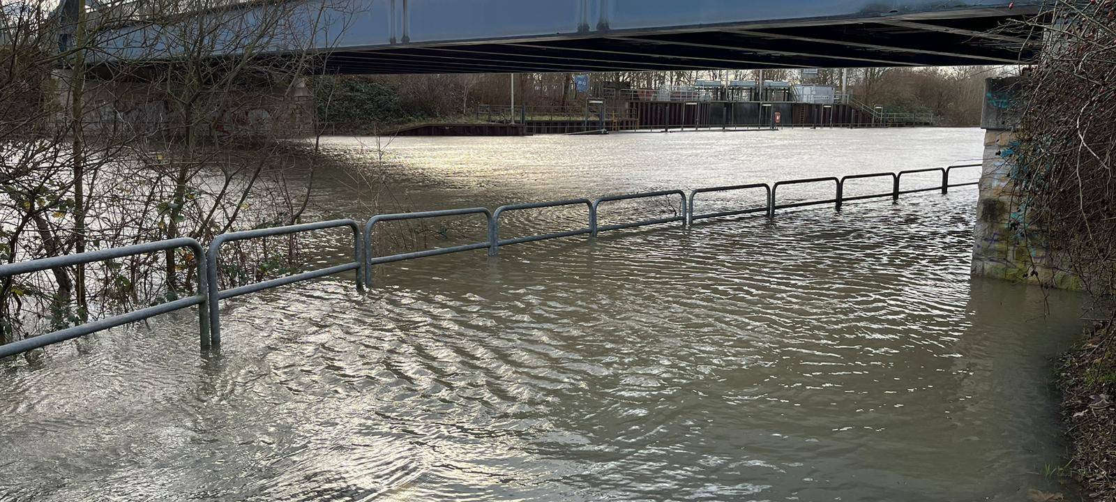 Die Flüsse in Hamm sind in den letzten Tage über die Ufer getreten