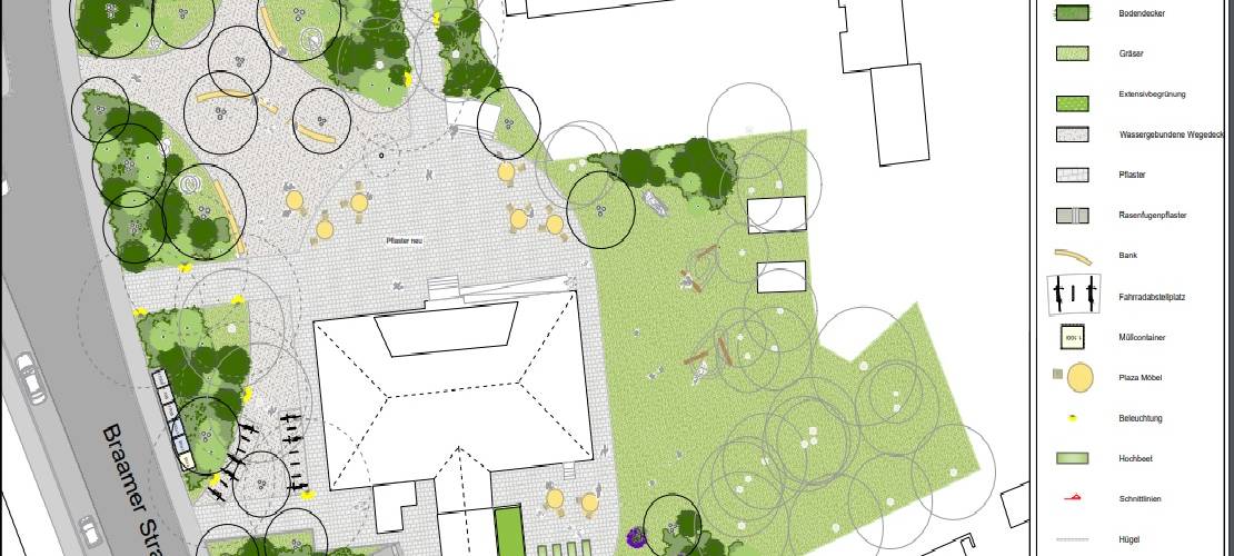 Neue Außenanlagen an Stadtteilzentrum in Hamm-Werries