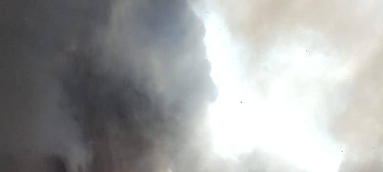 Der Brand einer WDI Halle