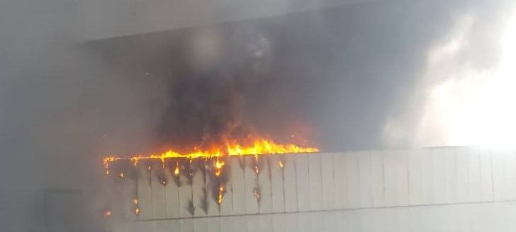 Der Brand einer WDI Halle