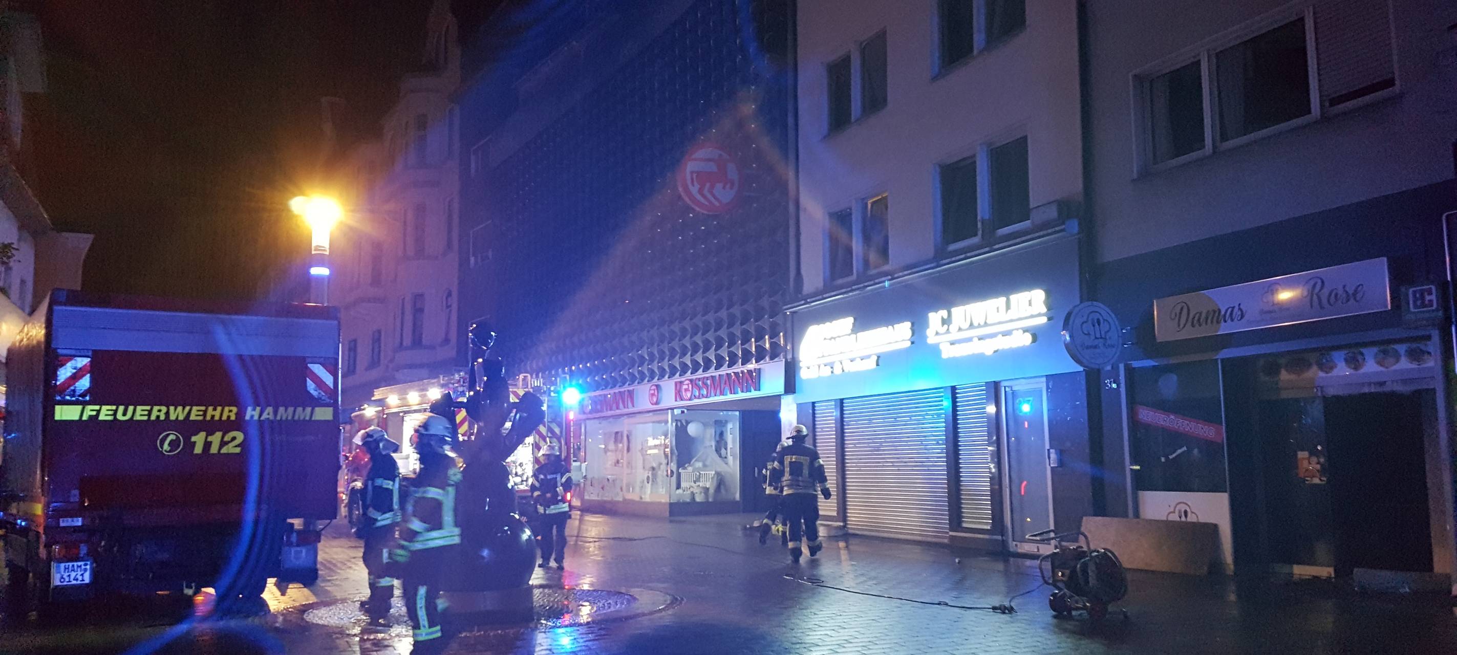 Brand mit Verletzten in der Fußgängerzone in Hamm