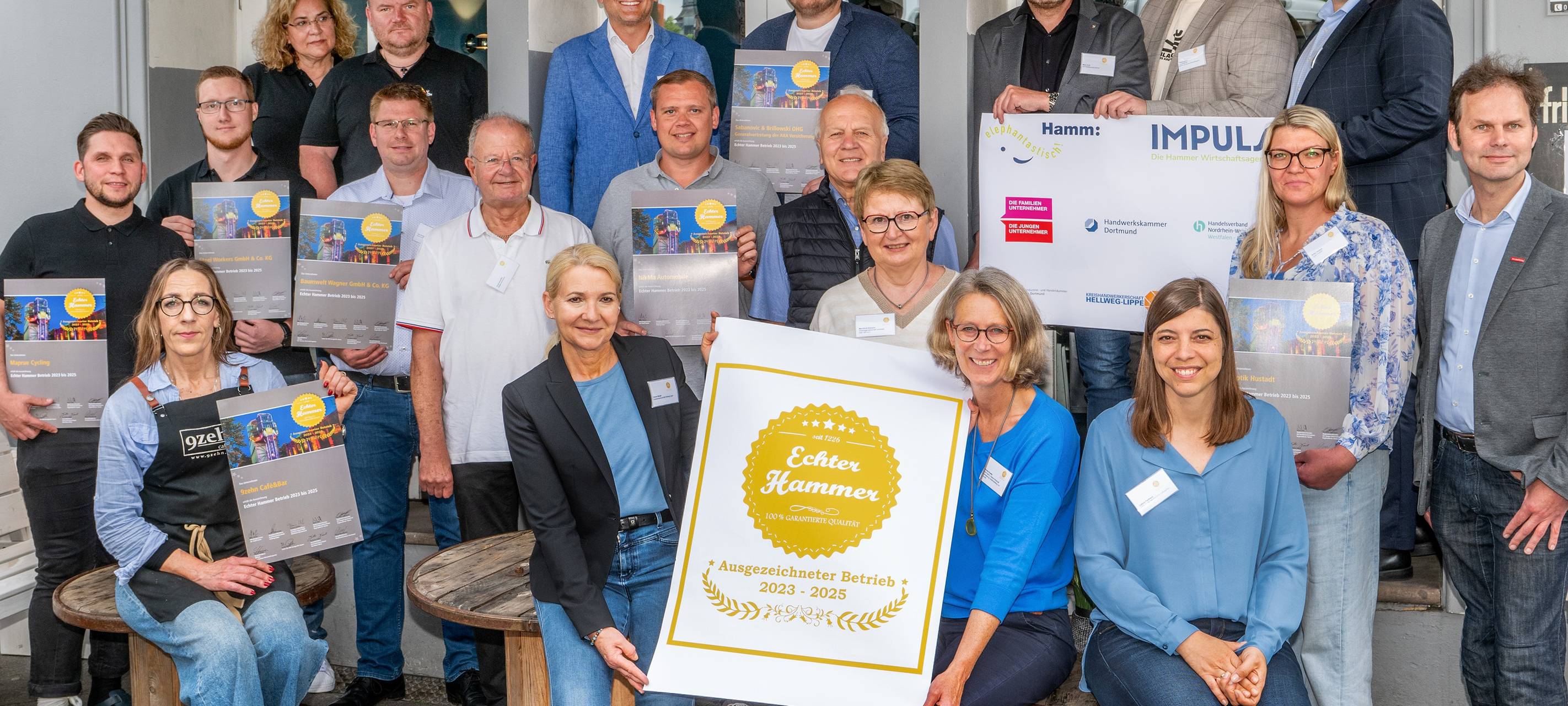 Die ausgezeichneten "Echten Hammer Betriebe".