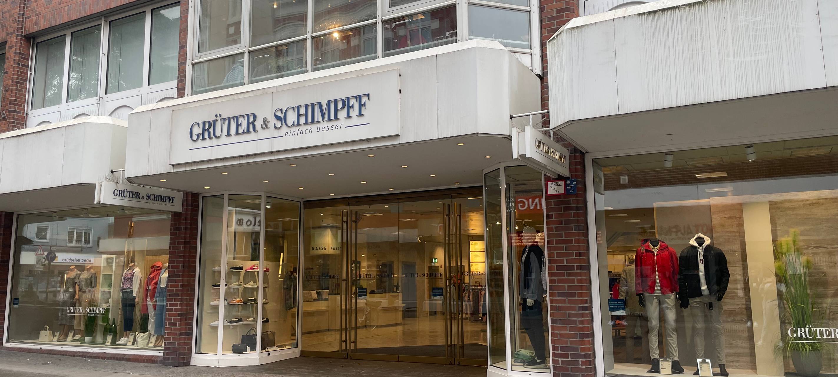 Außenansicht Grüter & Schimpff in der Fußgängerzone Hamm