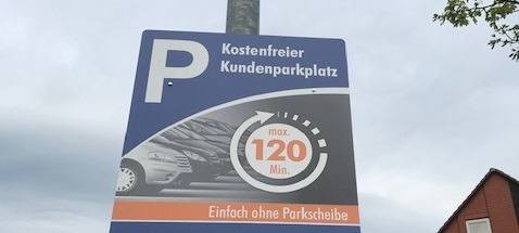 Das Parkschild am Lippe Carrée