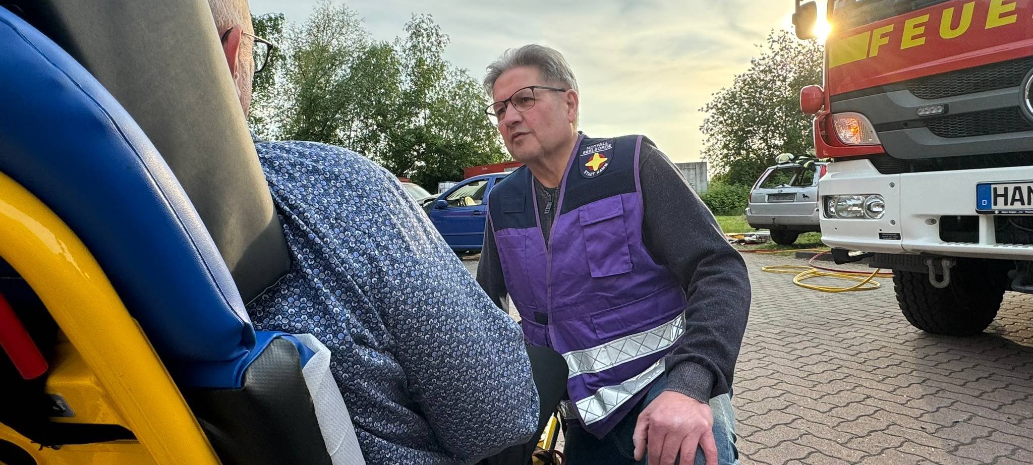 Gespräch mit einem Verunglückten