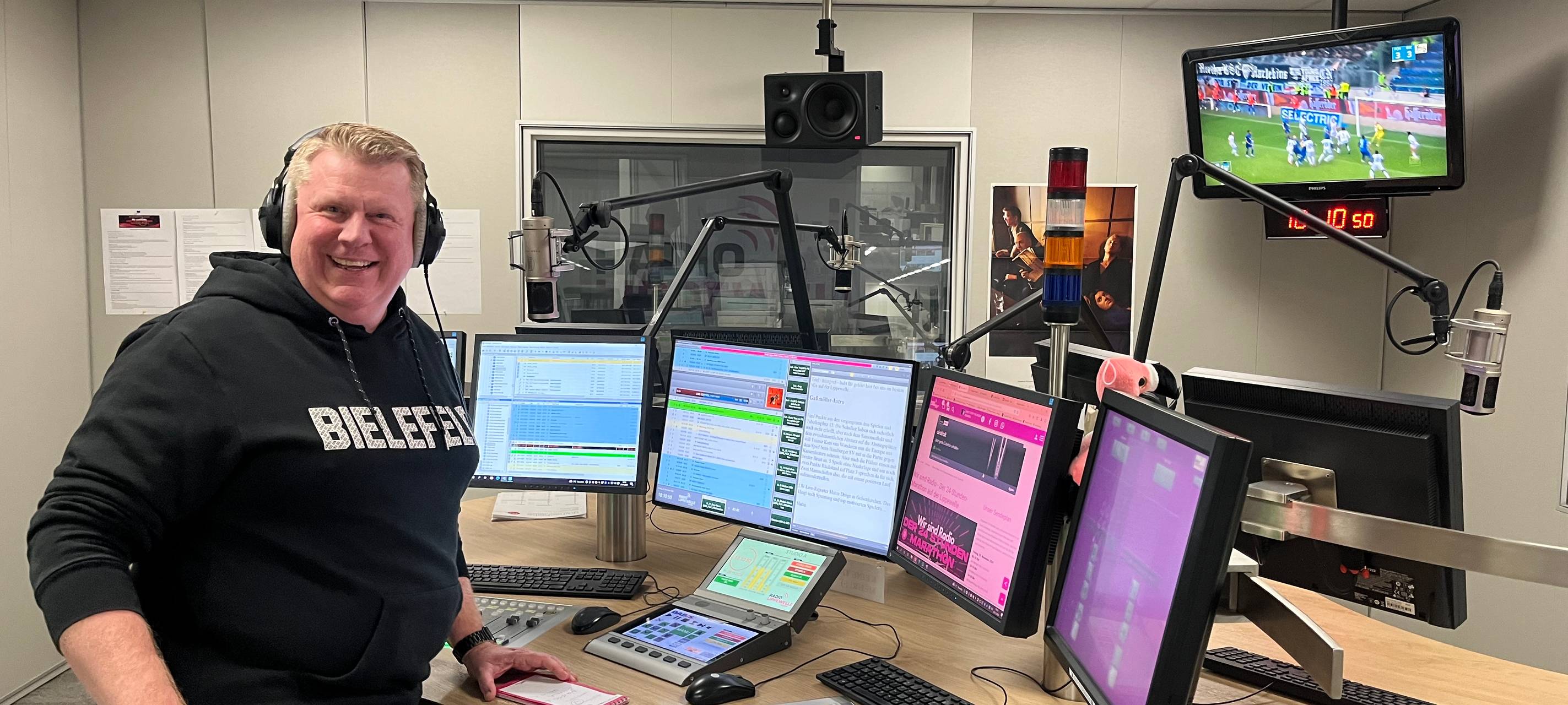 Marcus Bielefeld im Studio.