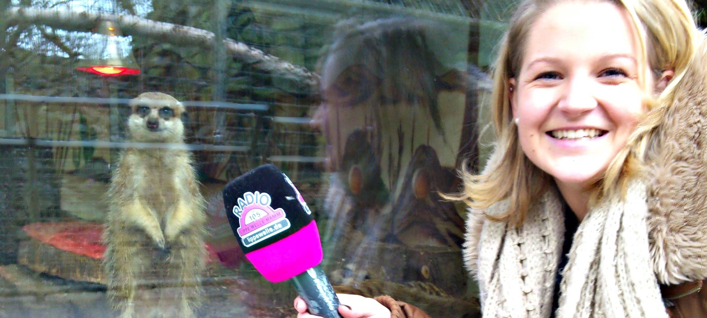 Lena Heße hat ein Herz für Tiere - deswegen durfte auch Erdmännchen Hugo damals vor das Mikrofon.