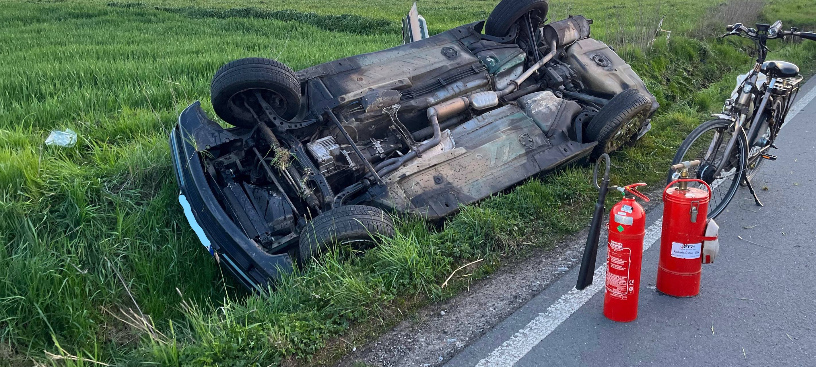 Auto überschlägt sich in Hamm-Rhynern