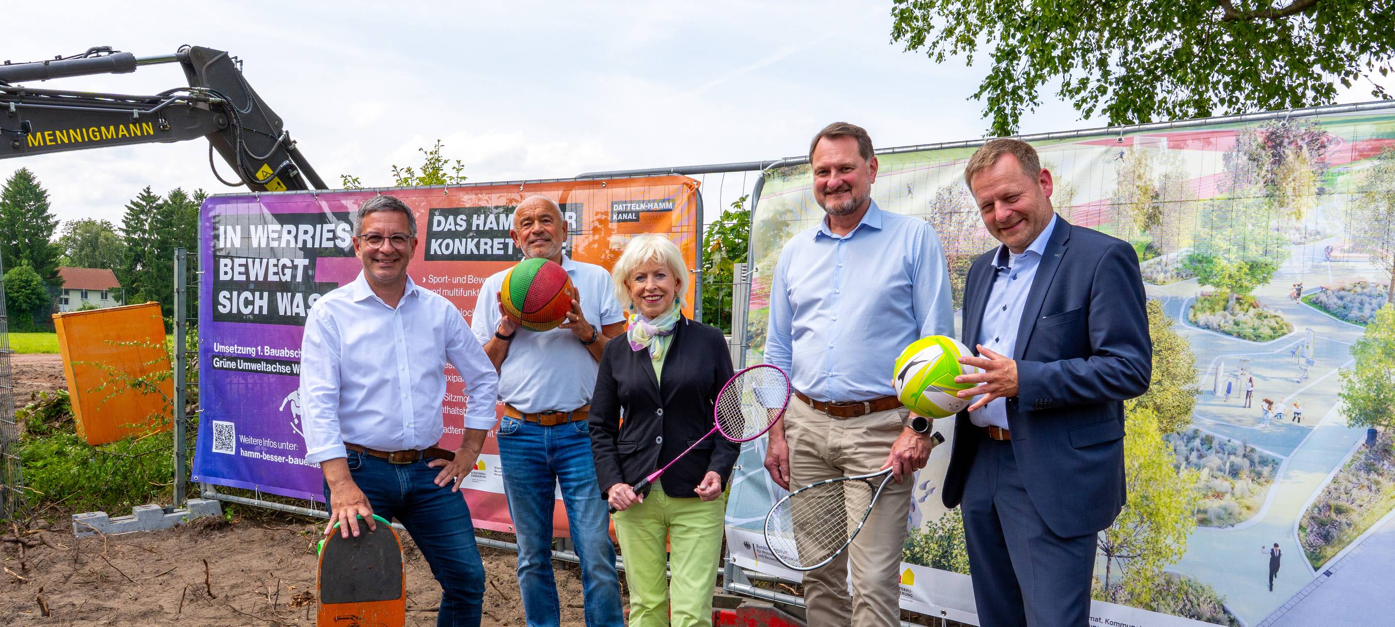 Grüne Umweltachse Hamm-Werries: Baustart