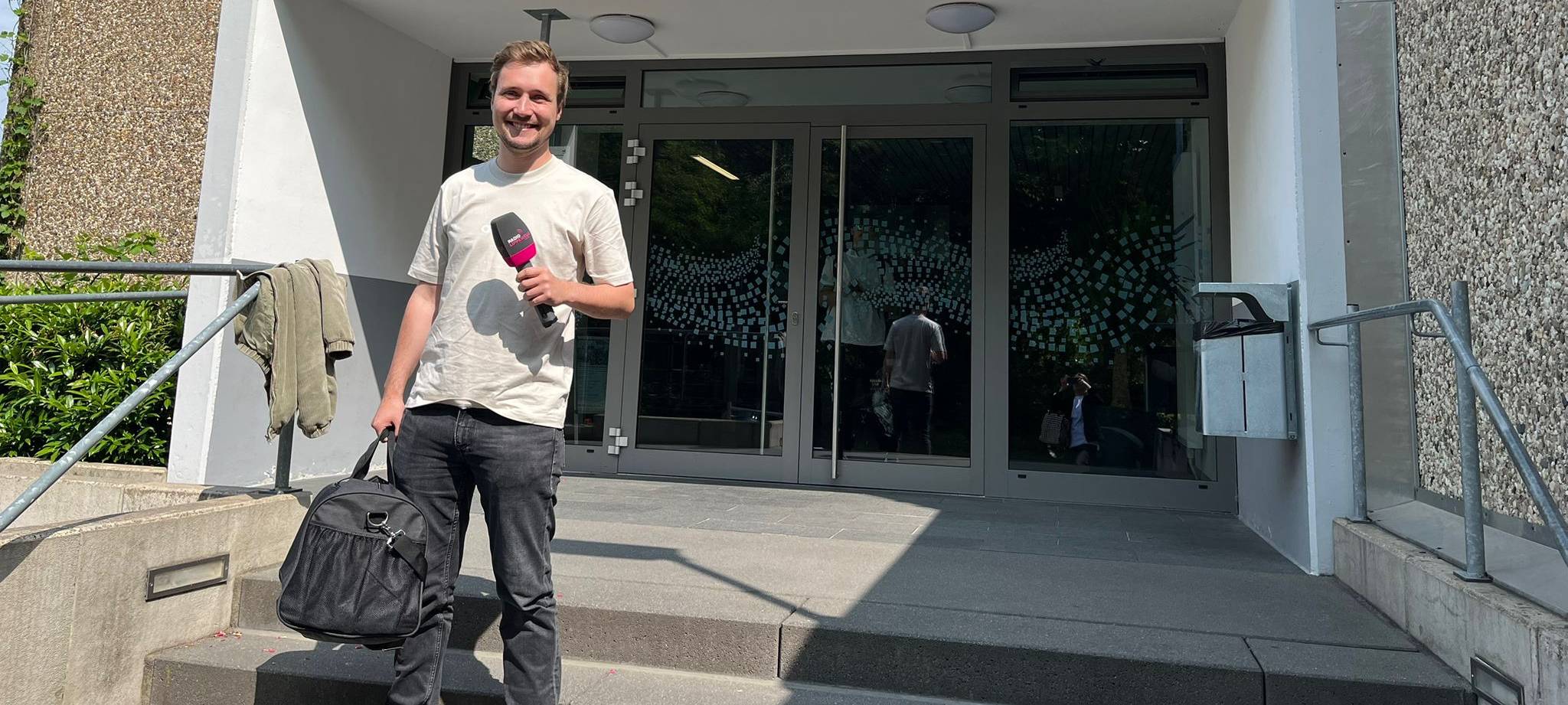 Lippewelle-Frühreporter Benedikt Schockenhoff in Herringen.