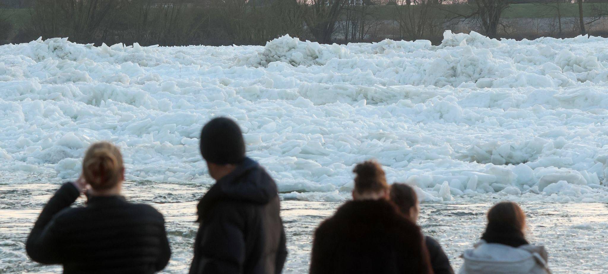 Eisschollen auf der Elbe