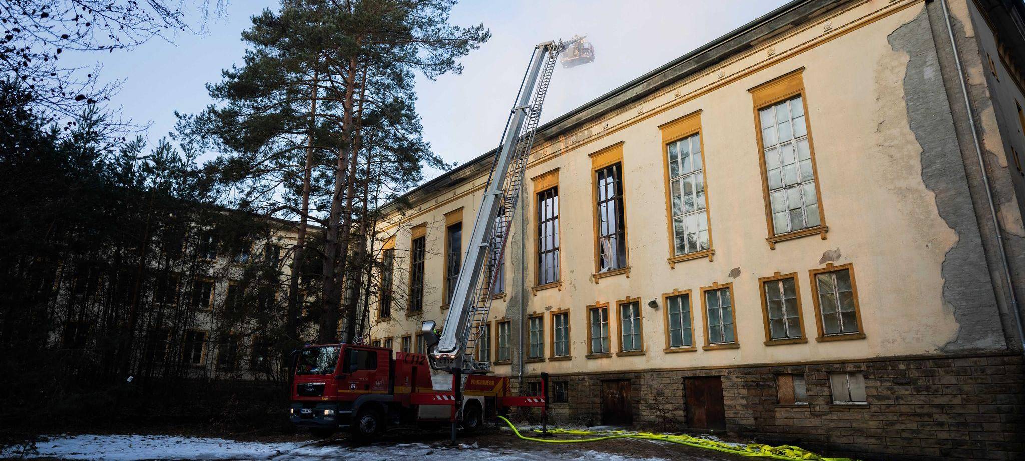 Brand auf Bogensee-Areal in Wandlitz