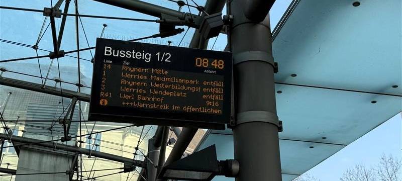 Busstreik Hamm: Stadtwerke fahren am 19. März nicht