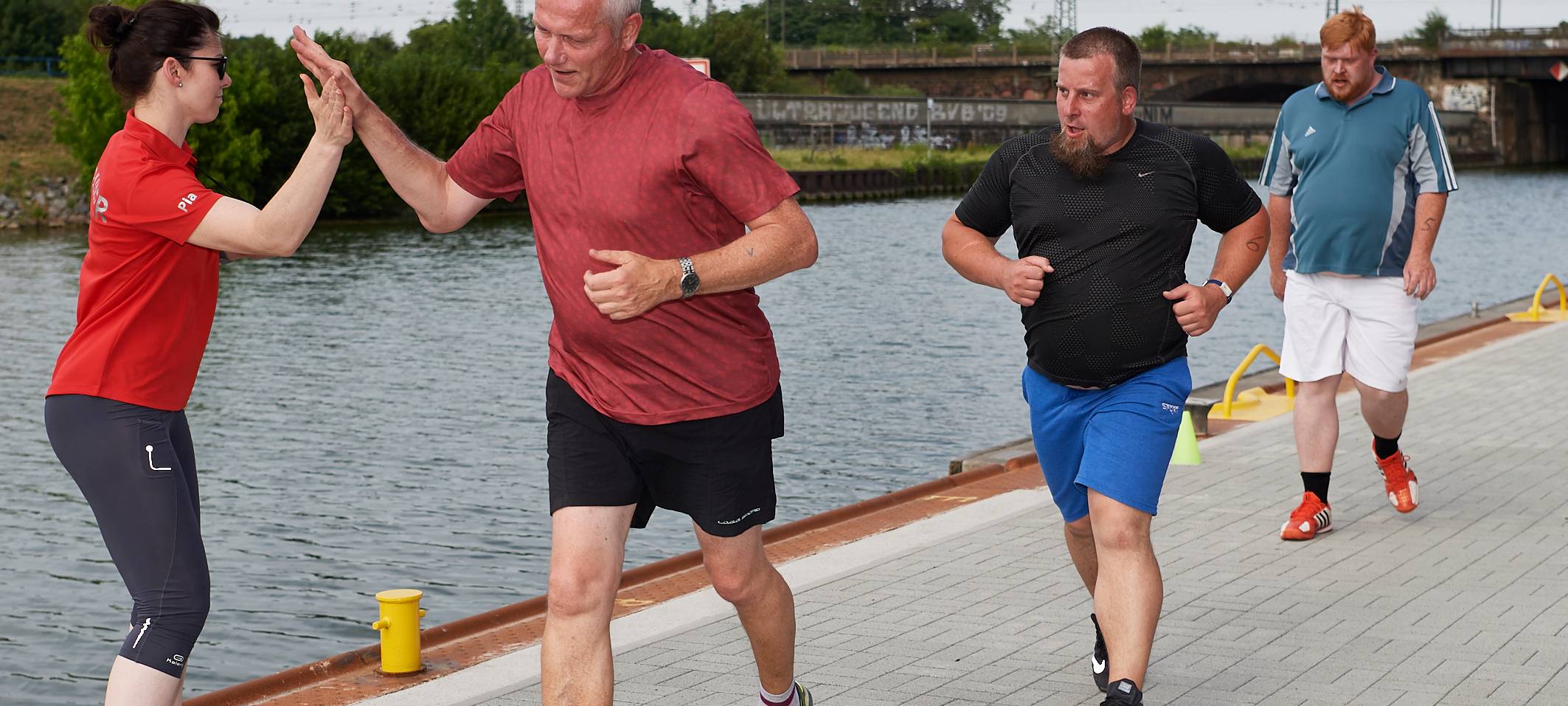 Team Kaltstart trainiert für den Firmenlauf