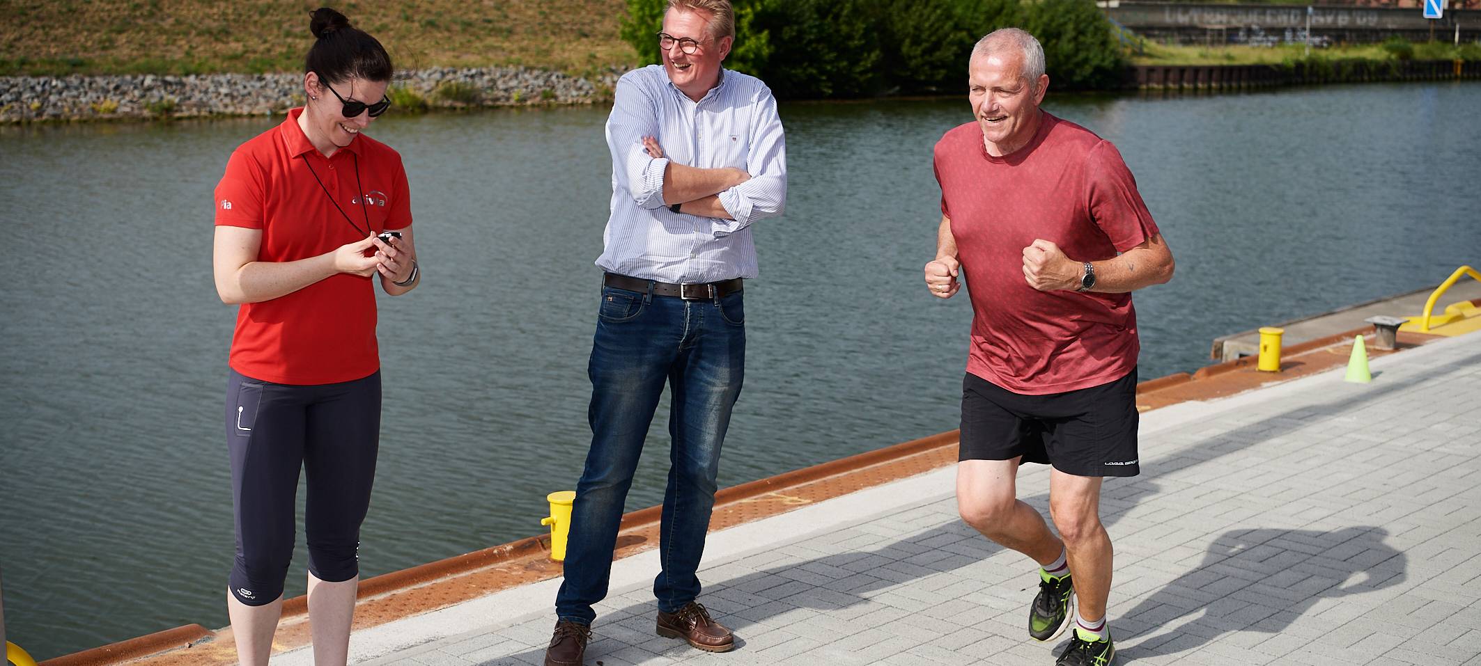 Team Kaltstart trainiert für den Firmenlauf