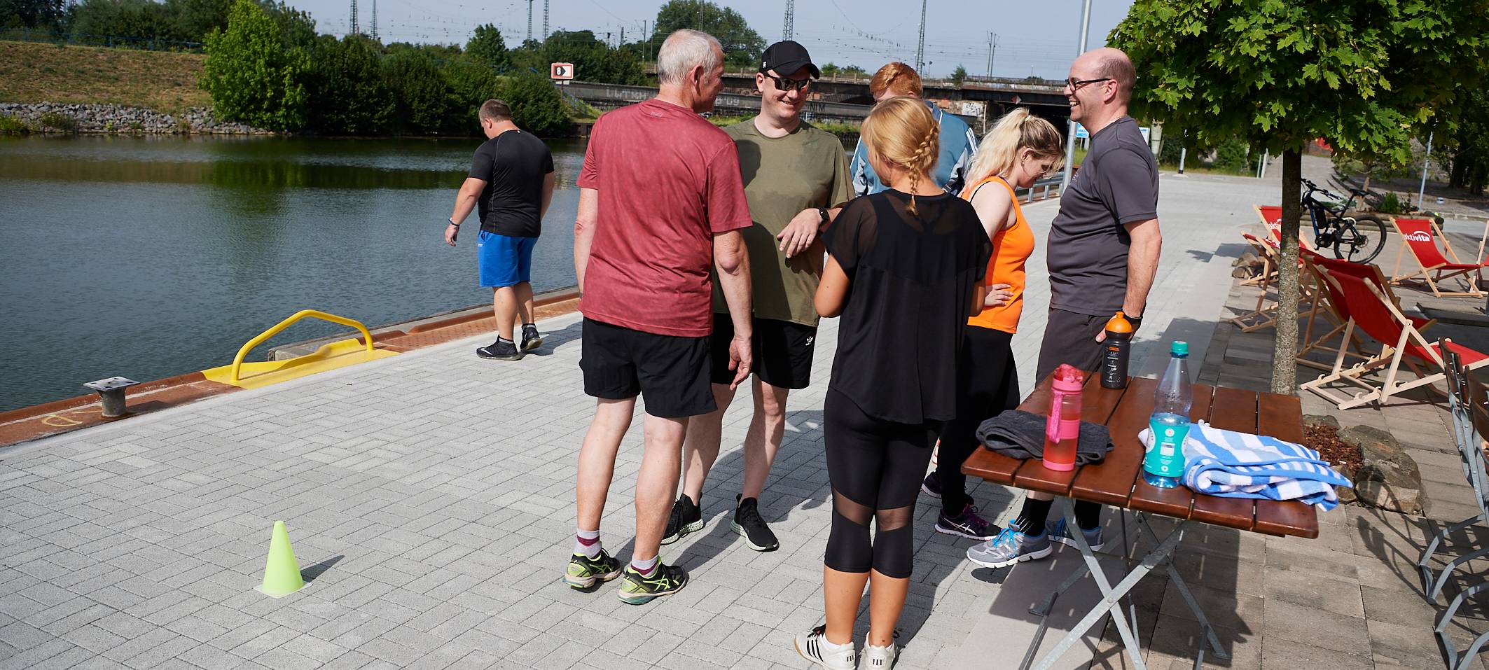 Team Kaltstart trainiert für den Firmenlauf