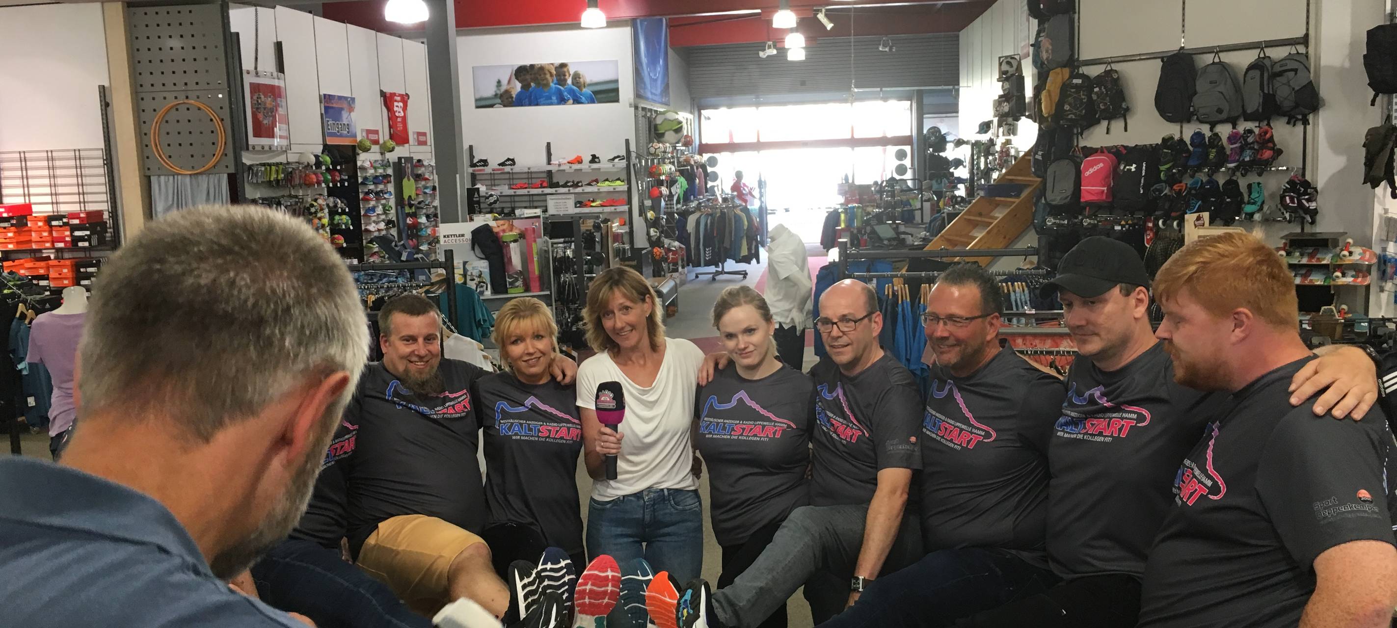 Team Kaltstart beim Schuhkauf