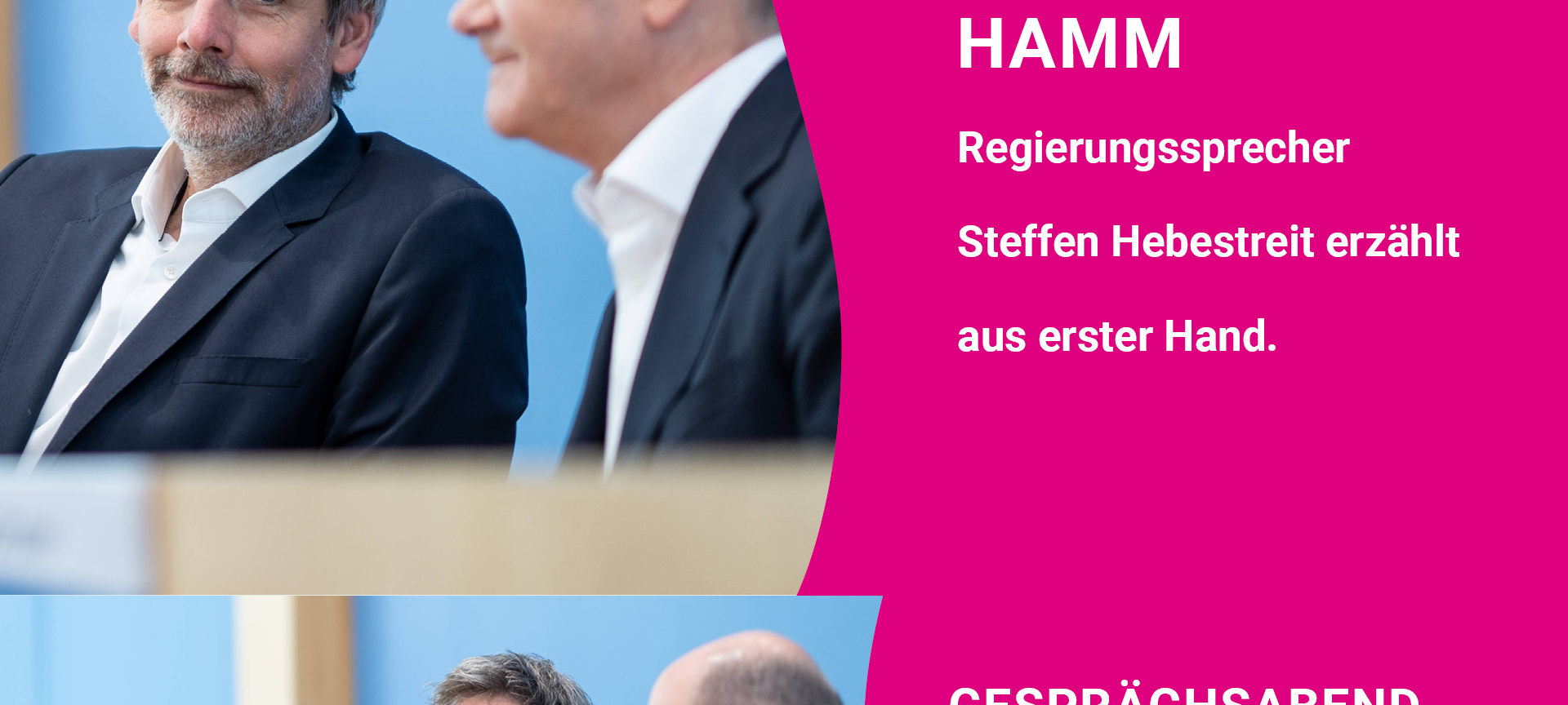 So wird Politik gemacht: Regierungssprecher Hebestreit erzählt in Hamm aus erster Hand.