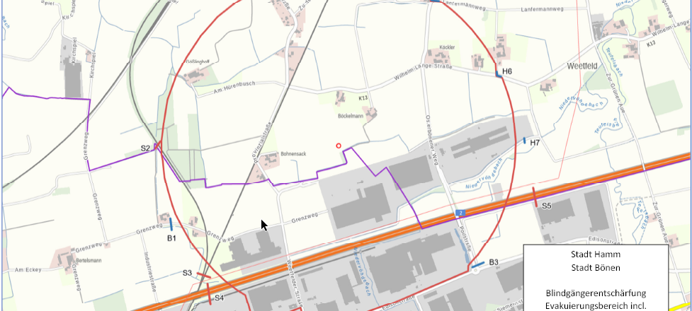 Bombe zwischen Hamm und Bönen entschärft
