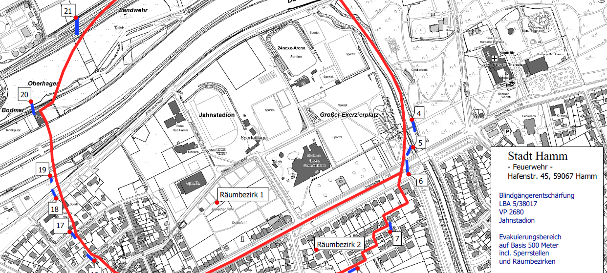 Bombenentschärfung in Bad Hamm