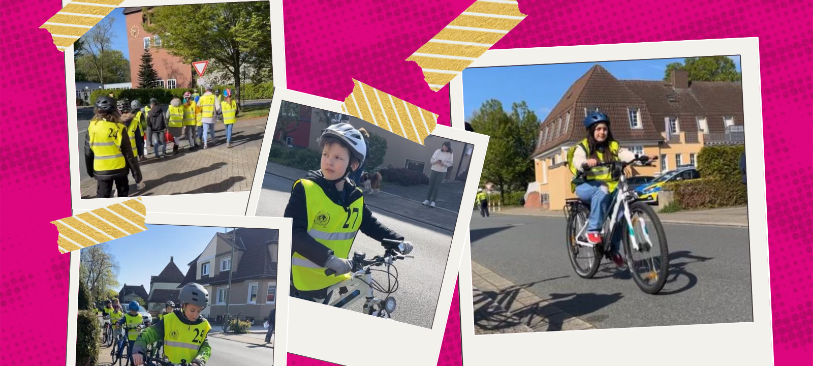 Kinder in Hamm üben für Fahrradprüfung