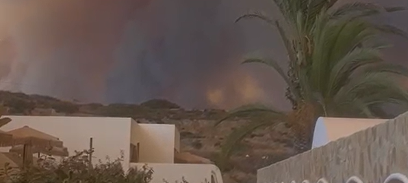 Eileen aus Hamm erlebt die Waldbrände auf Rhodos hautnah