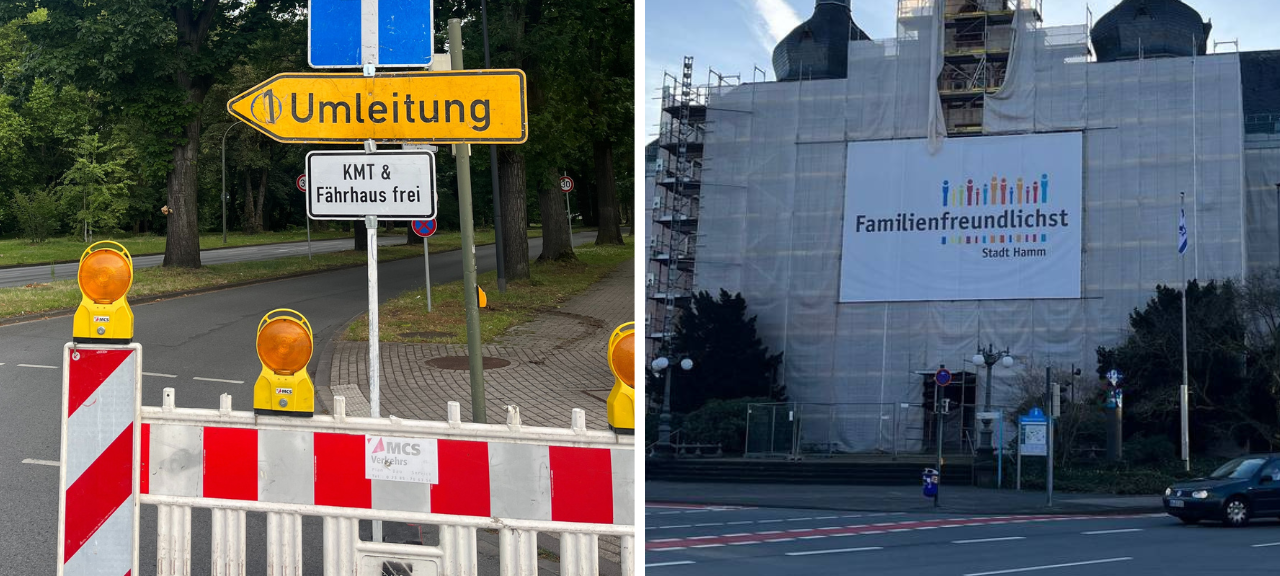 Sowohl am Rathaus als auch auf der Fährstraße wird gerade viel umgebaut.