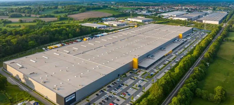 Das neue Lager in Werne nach dem Umbau bei Amazon.