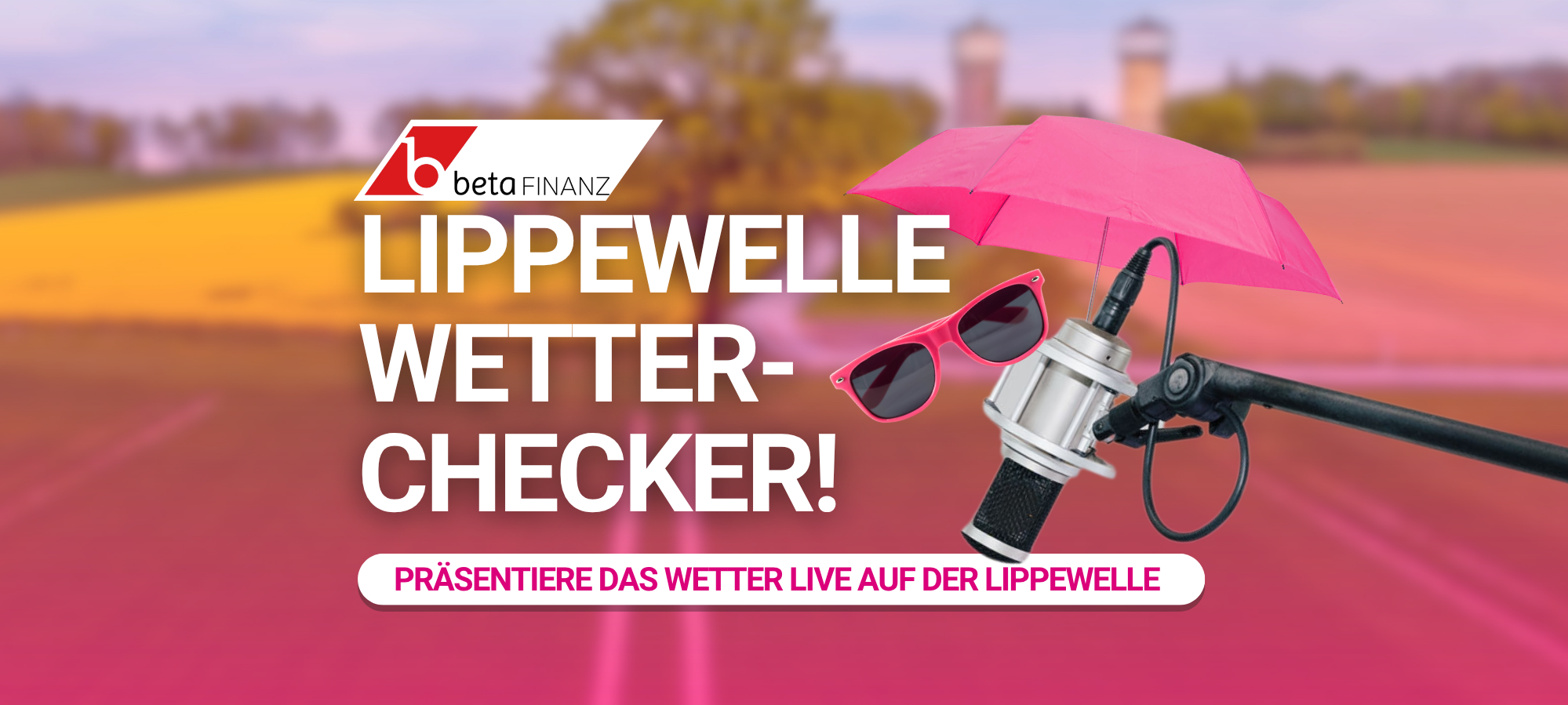 Präsentiere das Wetter live auf der Lippewelle